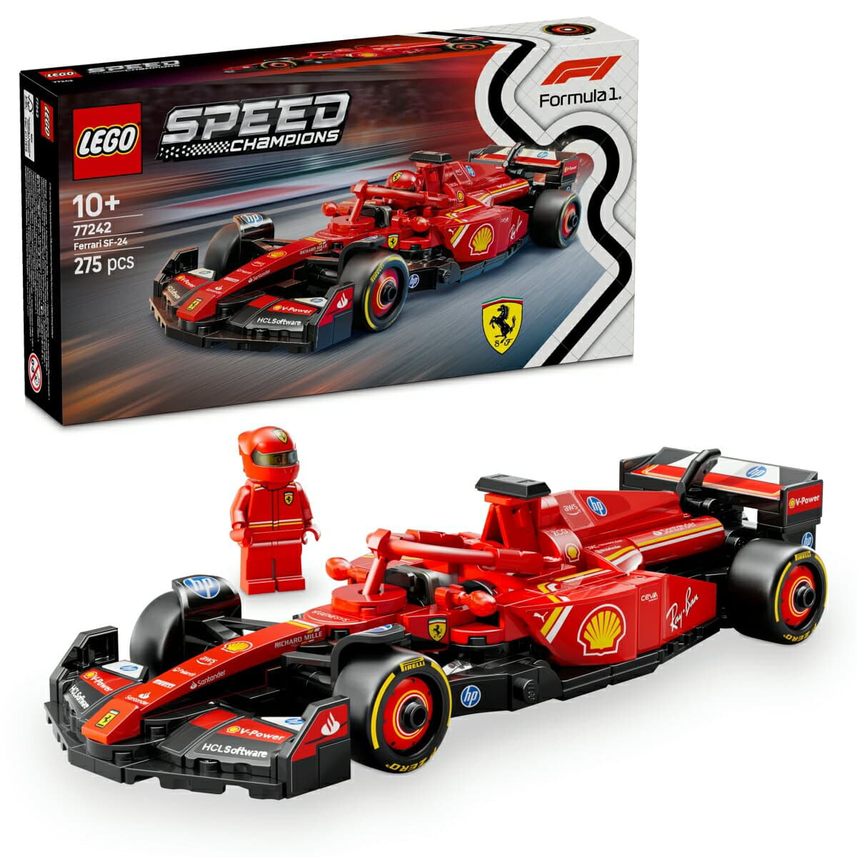 レゴ(LEGO) スピードチャンピオン Ferrari SF-24 F1(R) レースカー 77242 [ おもちゃ 玩具 誕生日 プレゼント ブロック 男の子 女の子 子供 10歳 11歳 12歳 小学生 乗り物 車 ミニカー ]