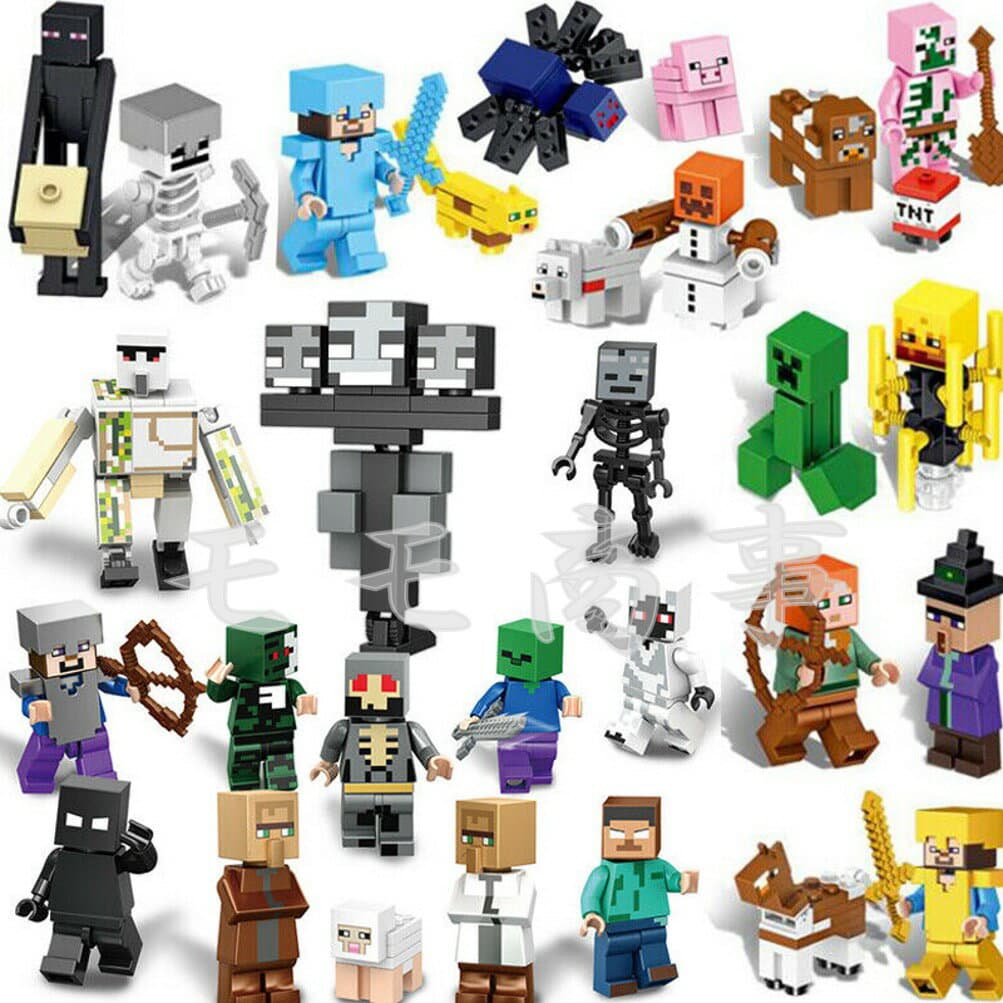 【タイムセール 全品25%,2点30%OFF】レゴ 互換 ミニフィグ マイクラ風 マインクラフト風 29体セット ギフト袋付 LEGO ミニフィギュア ブロック おもちゃ キッズ 送料無料 知育玩具 組み立て 誕プレ